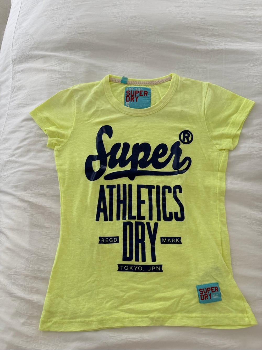 Superdry Neon Yellow Graphic Athletics Tee